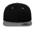 Klassinen Snapback 2-Tone -lippis, Musta/Hopea