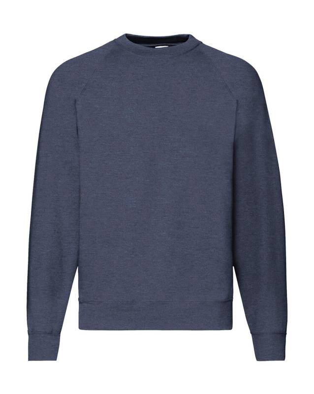 Klassinen raglan-collegepaita, meleerattu tummansininen – Fruit of the Loom (1)