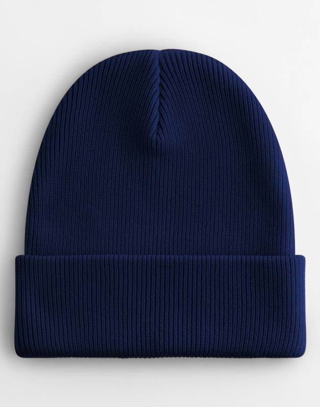 Luomupuuvillainen Original Cuffed Beanie -pipo, Oxford-tummansininen – Beechfield, Oxfordin laivasto (1)