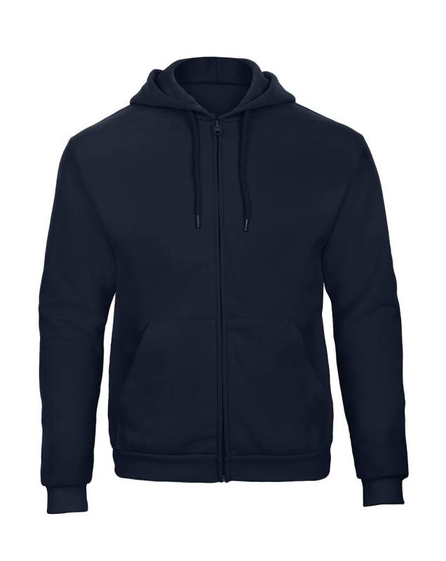 ID.205 50/50 Hupullinen täyspitkä vetoketjullinen collegepaita, unisex, tummansininen – B&C, Laivasto (1)