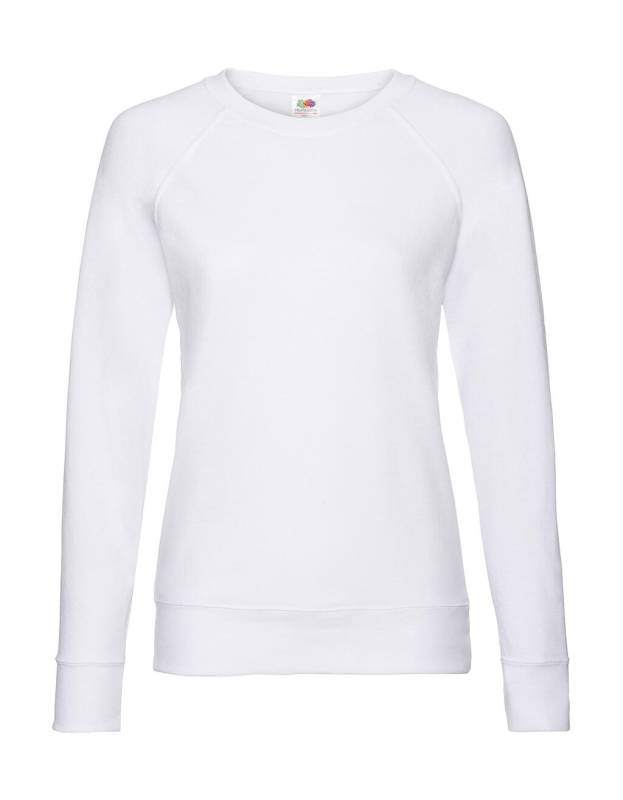 Naisten kevyt raglan-collegepaita, valkoinen – Fruit of the Loom (1)