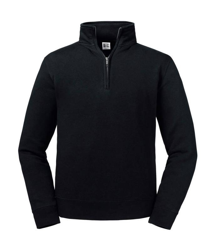 Aito vetoketjullinen collegepaita, musta – Russell Athletic (1)