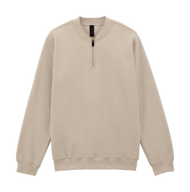 Softstyle Midweight -fleecetakki aikuisille, vetoketjulla ja 1/4-vetoketjulla, hiekanvärinen – Gildan, Hiekka (1)