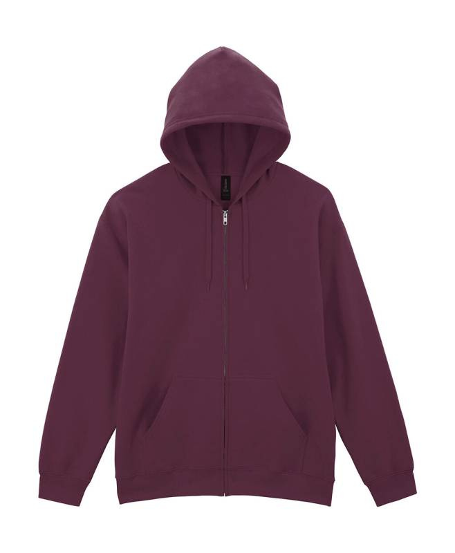 Softstyle Midweight -huppari, täyspitkä vetoketju, jossa huppari, Kastanjanruskea – Gildan (1)
