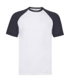 Valueweight-baseball-t-paita, valkoinen/syvä tummansininen, Valkoinen/Syvän laivastonsininen