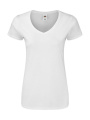 Naisten ikoninen 150 V-aukkoinen T-paita, Valkoinen