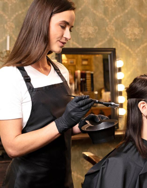 Salon Bib -esiliina soljella, musta – Karlowsky (2)
