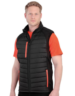 Compass-pehmustettu softshell-liivi, tummansininen/kirkkaansininen – Result Recycled (4)