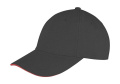 Memphis Low Profile Sandwich Peak -lippis, musta/punainen