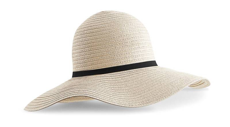 Marbella leveälierinen aurinkohattu, luonnonvärinen – Beechfield (1)
