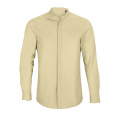 BART MEN MAO COLLAR SHIRT, Beige