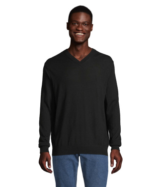 SULLIVAN MEN V-NECK SWEATER, Syvän musta, 4XL, tuotekuva (3)