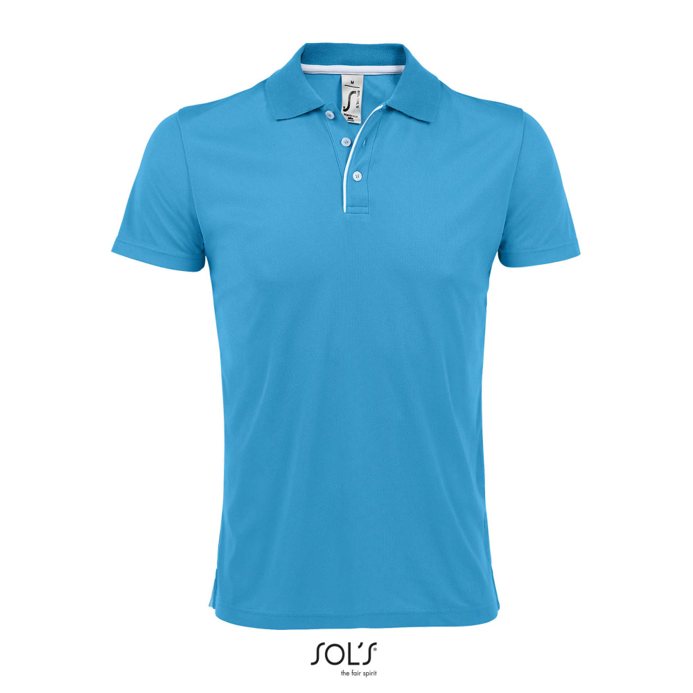 PERFORMER MEN SPORT POLO, Vesi, S, tuotekuva