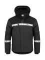 7413, PADDED 9910-VIZ – softshell-takki, Harmaa/musta