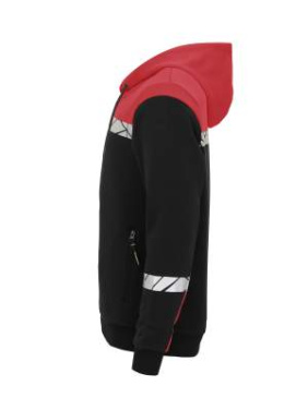 7104 HOODTAKKI 1/2 ZIP 7104 HOODTAKKI 1/2 ZIP 9910-VIZ, Musta/punainen - ProJob (2)