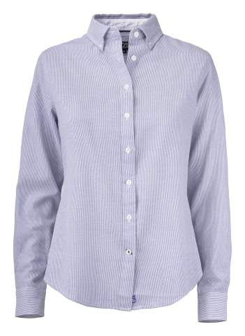 Belfair Oxford – paita (naisille), Ranskan sininen/valkoinen raita - Cutter & Buck (1)