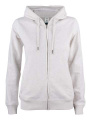Premium OC Hoody – täysvetoketjullinen pusero (naisille), Nature Melange