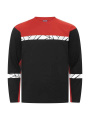 7002 LONG SLEEVE 9910-VIZ – T-paita, Musta/punainen