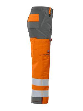 6501 – housut, EN ISO 20471 CLASS 2, Oranssi/harmaa - ProJob (4)
