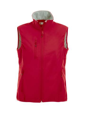 Basic Softshell Ladies – liivi, punainen – Clique (1)