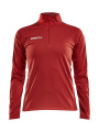 Progress Halfzip LS – T-paita (naisille), Kirkkaan punainen