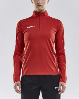 Progress Halfzip LS – T-paita (naisille), Kirkkaan punainen - Craft (2)