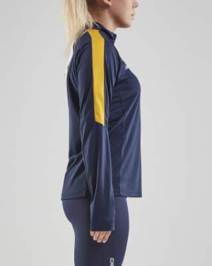 Progress Halfzip LS – T-paita (naisille), Navy/Sweden Yellow - Craft (4)