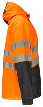 6431 RAIN JACKET EN ISO 20471 CLASS 3/2 – shortsit, Oranssi/musta - ProJob (4)