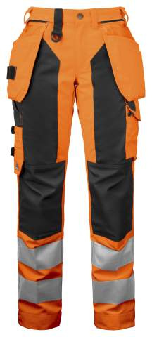 6519 – housut (naisille), EN ISO 20471 CLASS 2, Oranssi/musta - ProJob (1)