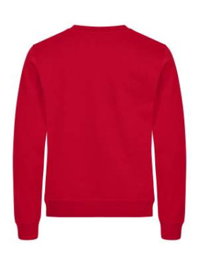 Basic – collegepaita, pyöreä pääntie, punainen - Clique (3)