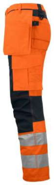 6513 – housut, EN ISO 20471 CLASS 2, Oranssi/musta - ProJob (4)