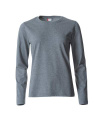 Basic-T L/S – T-paita (naisille), harmaa melange