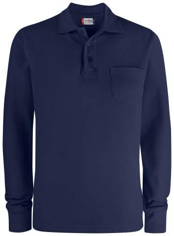 Basic Pocket L/S – pikeepaita, tummansininen – Clique (1)