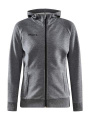 CORE Soul Hood – täysvetoketjullinen pusero (naisille), Dk Grey Melange