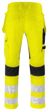 6570 – joustavat housut, EN ISO 20471 CLASS 2, Keltainen/musta - ProJob (3)