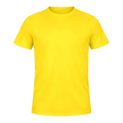 Aikuisten T-paita Tecnic Plus, Keltainen fluoro – Makito