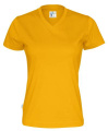 T-shirt Lady – V-aukkoinen neule, Keltainen