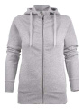 Overhead Sweater – täysvetoketjullinen pusero (naisille), Grey Melange