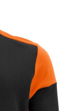 Prime Sweater – collegepaita, pyöreä pääntie (unisex), Musta/oranssi – Printer PRIME (2)