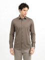 IB132 Interlock Knit Regular Fit – paita (miehille), Pähkinänruskea
