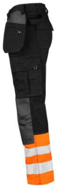 2277 Craftsman Hi-Vis – housut, musta/oranssi – Jobman (2)