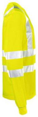 5593 Long sleeve Hi-Vis – T-paita, keltainen – Jobman (4)