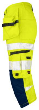 2217 Pirate Hi-Vis – shortsit, keltainen/tummansininen – Jobman (4)