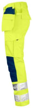 2377 Craftsman Hi-Vis – housut, keltainen/tummansininen – Jobman (2)