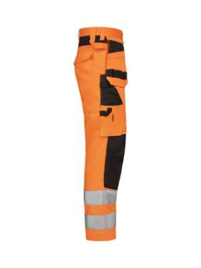 2379 Craftsman Stretch Hi-vis – housut, Oranssi / Musta – Jobman (4)
