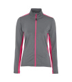 Evora fullzip woman – takki, Harmaa/Neonpinkki