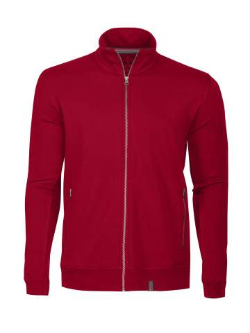 Novahill Sweater – täysvetoketjullinen pusero (miehille), Punainen – James Harvest (1)