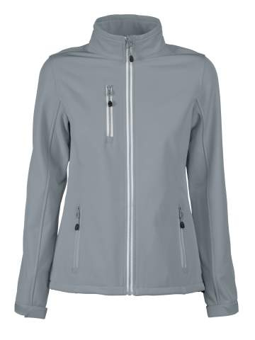 Vert – softshell-takki (naisille), Metallinharmaa – Printer RED (1)