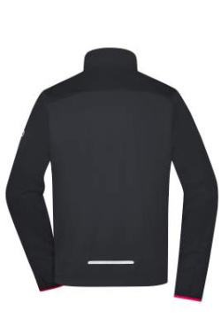 Miesten urheilullinen softshell-takki, musta/vaaleanpunainen – James & Nicholson (4)