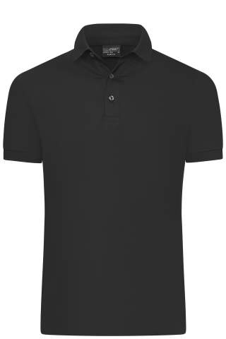 Miesten merseroitu poolopaita Slim Fit, musta – James & Nicholson (1)
